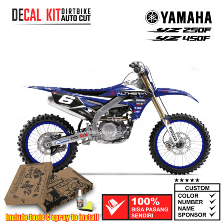 Decal Kit Sticker Yamaha YZ 250-450 F Supermoto Dirtbike Graphic Blue 02 Motocross Decals