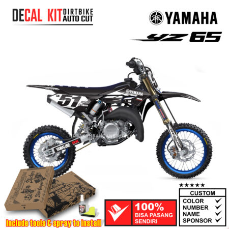 Decal Kit Sticker Yamaha YZ 65 Supermoto Dirtbike Graphic Black Motocross Decals