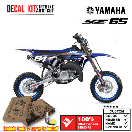Decal Kit Sticker Yamaha YZ 65 Supermoto Dirtbike Graphic Blue 01 Motocross Decals