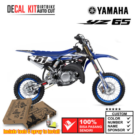 Decal Kit Sticker Yamaha YZ 65 Supermoto Dirtbike Graphic Blue 09 Motocross Decals