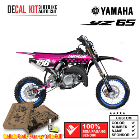 Decal Kit Sticker Yamaha YZ 65 Supermoto Dirtbike Graphic Pink Motocross Decals