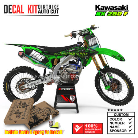 Decal Kit Supermoto Dirtbike KX 250 teal Green Kawasaki Graphic Motocross