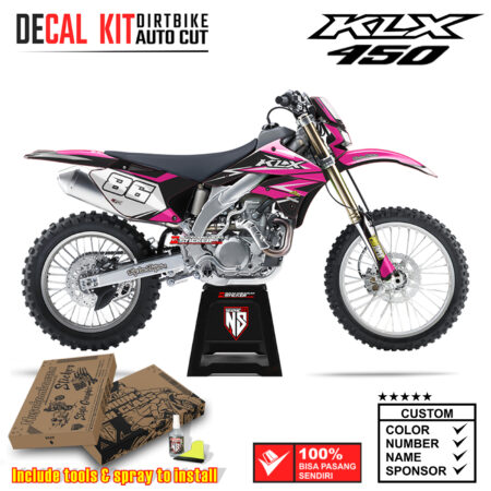 Decal Kit Supermoto Dirtbike Kawasaki KLX 450 Eighty Six Craft Pink