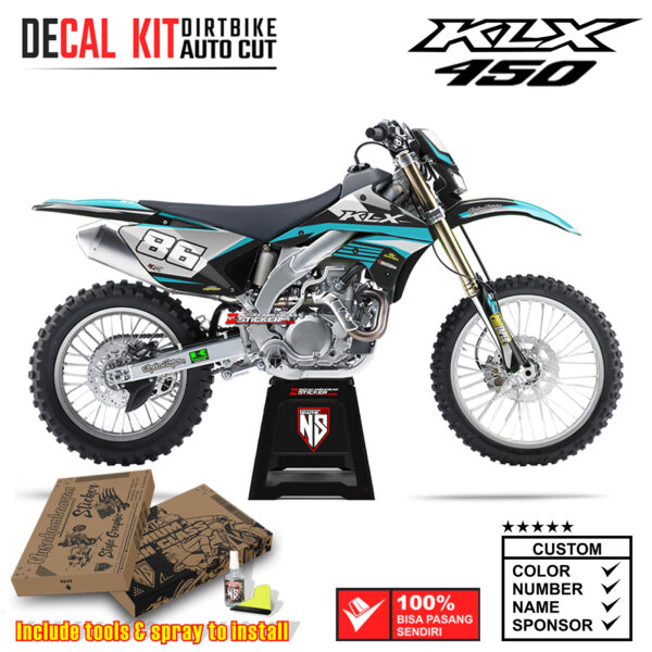 Decal Kit Supermoto Dirtbike Kawasaki KLX 450 Eighty Six Tosca Craft