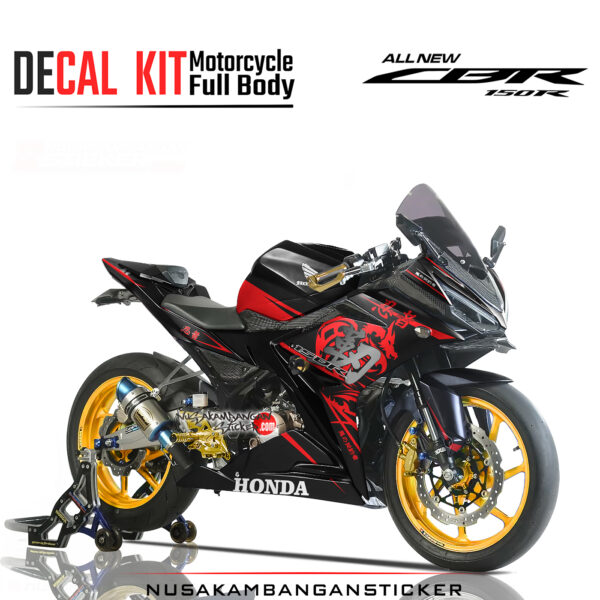 Decal Sticker Honda CBR 150 R All New Kanji hitam merah Stiker Full Body