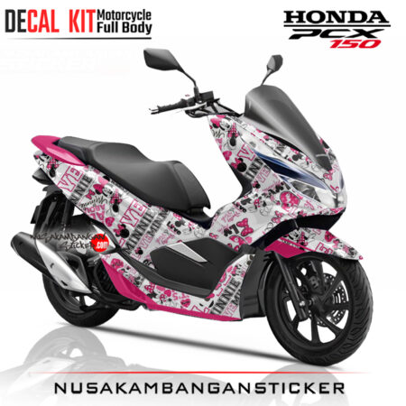 Decal Sticker Honda PCX 150 New Mikey Mouse Pink Stiker Full Body