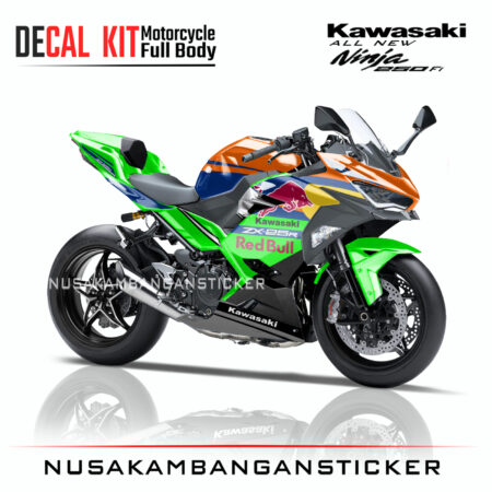 Decal Sticker Kawasaki All New Ninja 250 Fi 2018 Banteng Hijau 04 Modifikasi Stiker Full Body