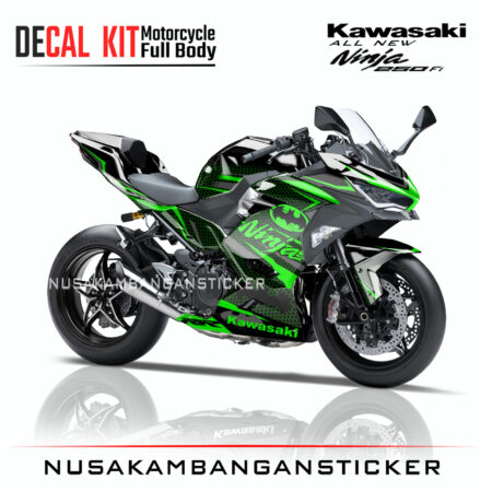 Decal Sticker Kawasaki All New Ninja 250 Fi 2018 Batman Hijau 02 Modifikasi Stiker Full Body