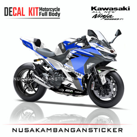 Decal Sticker Kawasaki All New Ninja 250 Fi 2018 Desmodesici Biru 04 Modifikasi Stiker Full Body