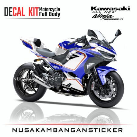 Decal Sticker Kawasaki All New Ninja 250 Fi 2018 Ducati biru 03 Modifikasi Stiker Full Body