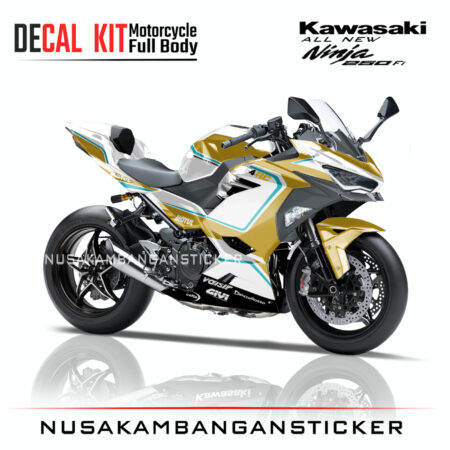 Decal Sticker Kawasaki All New Ninja 250 Fi 2018 Ducati oren 02 Modifikasi Stiker Full Body