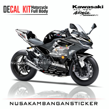 Decal Sticker Kawasaki All New Ninja 250 Fi 2018 Ferari Hitam 04 Modifikasi Stiker Full Body