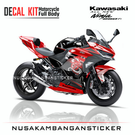 Decal Sticker Kawasaki All New Ninja 250 Fi 2018 Kanji 01 Modifikasi Stiker Full Body