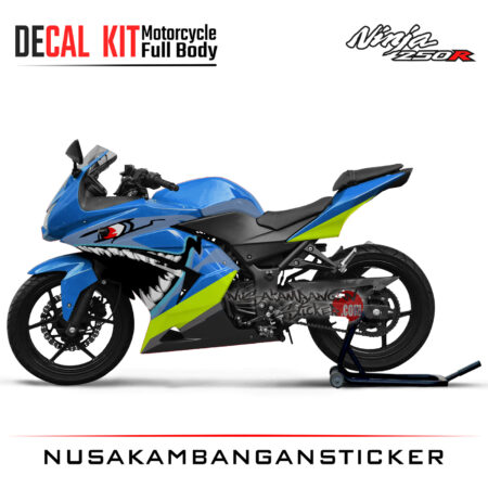 Decal Sticker Kawasaki Ninja 250 Karbu Shark Motorcycle Graphic Kit