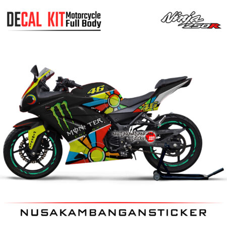 Decal Sticker Kawasaki Ninja 250 Karbu Sun & Moon Vr 46 Motorcycle Graphic Kit