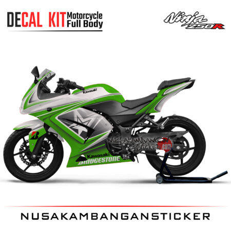 Decal Sticker Kawasaki Ninja 250 Karbu ZX Racing Hijau Motorcycle Graphic Kit
