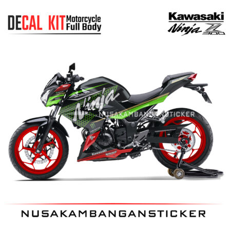 Decal Sticker Kawasaki Ninja Z 300 Livery KRT Hijau Stiker Full Body