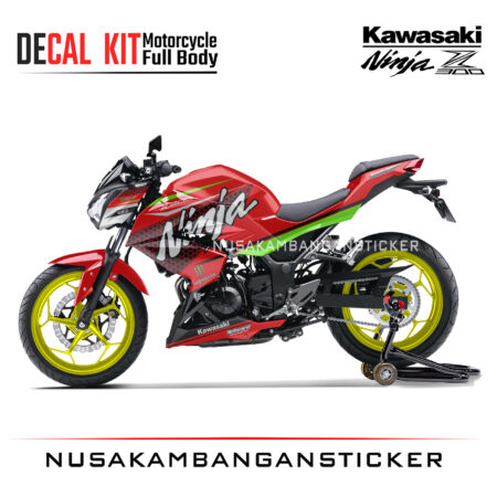 Decal Sticker Kawasaki Ninja Z 300 Livery KRT Merah Stiker Full Body