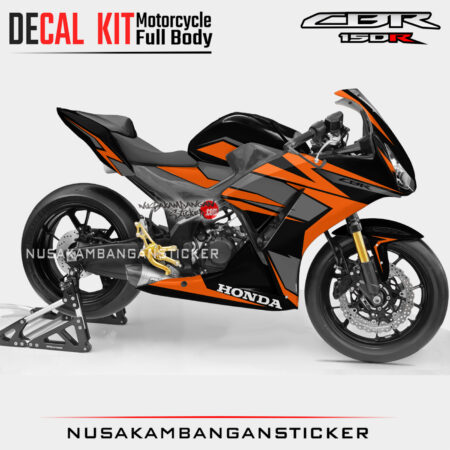 Decal Sticker Kit Honda CBR 150 K45 Lokal Black Oren 02 Graphic Motorcycle