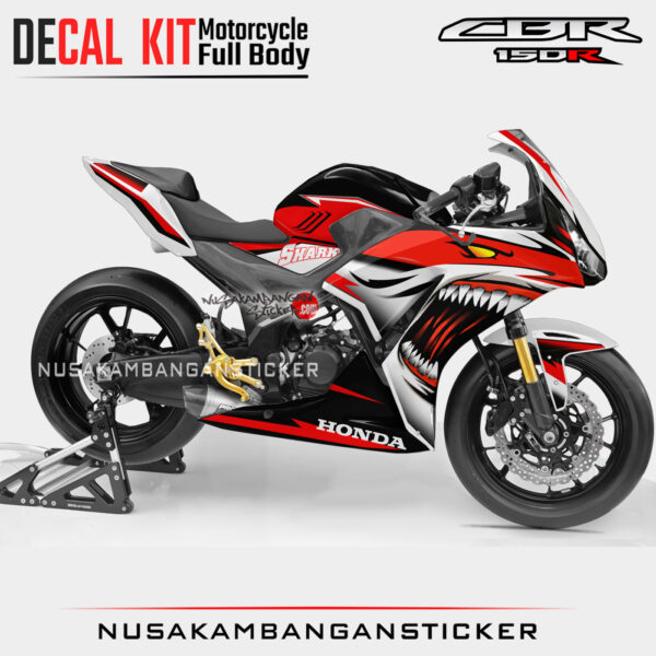 Decal Sticker Kit Honda CBR 150 K45 Lokal Black Shark 04 Graphic Motorcycle