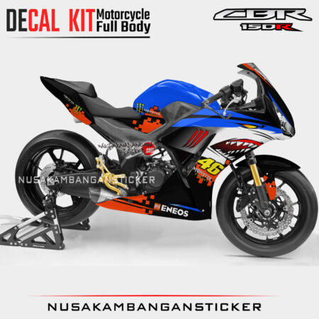 Decal Sticker Kit Honda CBR 150 K45 Lokal Shark Blue 46 Graphic Motorcycle