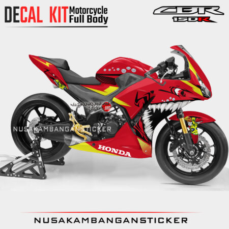 Decal Sticker Kit Honda CBR 150 K45 Lokal Shark Red Graphic Motorcycle
