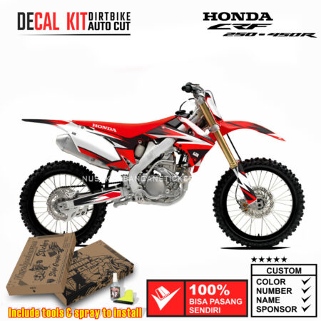 Decal Sticker Kit Supermoto Dirtbike Honda CRF 250-450 R 2009-2013 RED 03 Graphic Decals Motocross