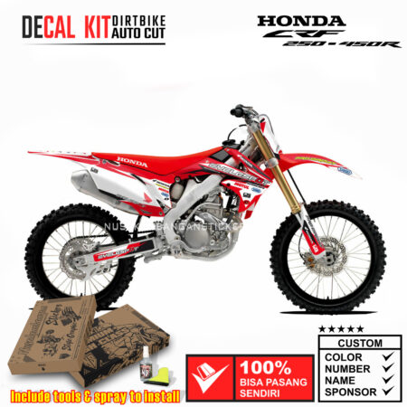 Decal Sticker Kit Supermoto Dirtbike Honda CRF 250-450 R 2009-2013 RED 06 Graphic Decals Motocross
