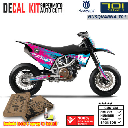 Decal Sticker Kit Supermoto Dirtbike Husqvarna Pimpstarlife Motocross Graphic