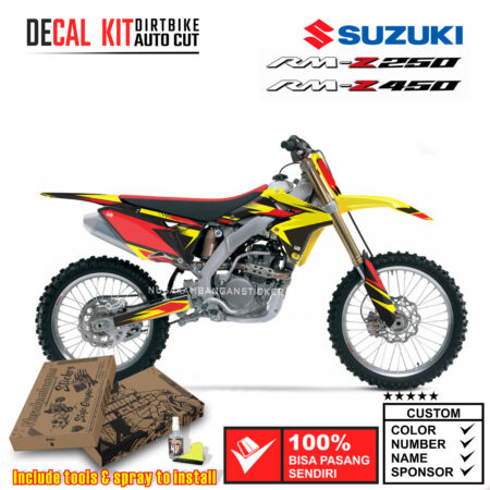 Decal Sticker Kit Suzuki RM-Z 250-450 2008-2017 Dirtbike Supermoto Graphic 02 Motocross Stiker Decals