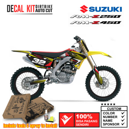 Decal Sticker Kit Suzuki RM-Z 250-450 2008-2017 Dirtbike Supermoto Graphic 03 Motocross Stiker Decals