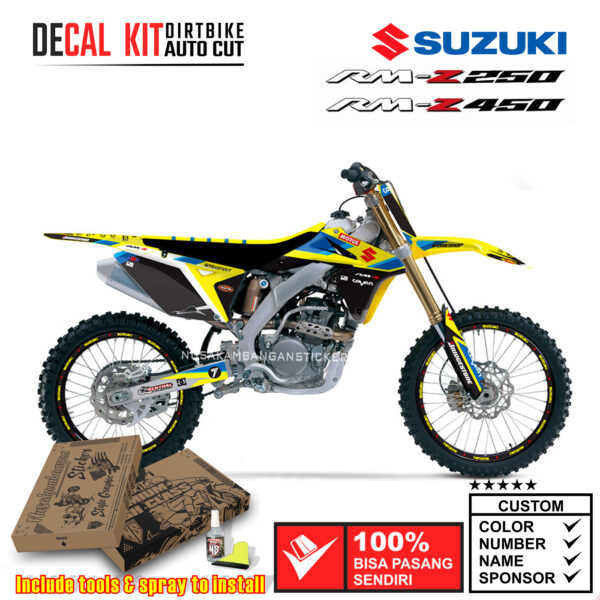 Decal Sticker Kit Suzuki RM-Z 250-450 2008-2017 Dirtbike Supermoto Graphic 04 Motocross Stiker Decals