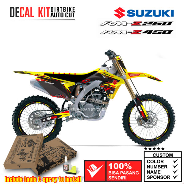 Decal Sticker Kit Suzuki RM-Z 250-450 2008-2017 Dirtbike Supermoto Graphic 06 Motocross Stiker Decals