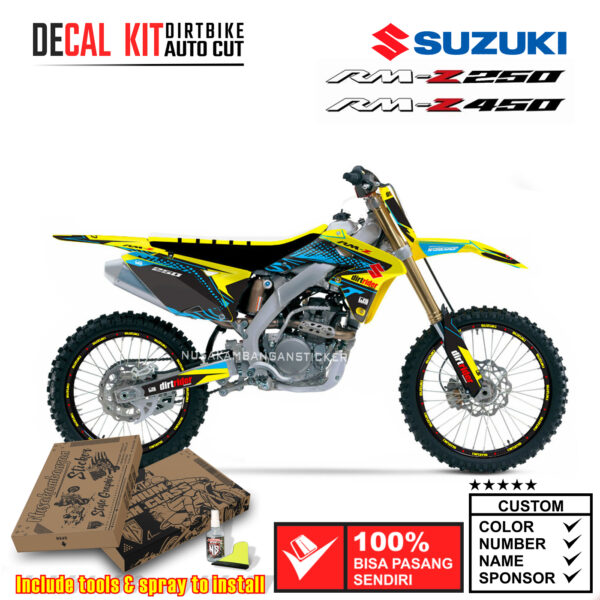 Decal Sticker Kit Suzuki RM-Z 250-450 2008-2017 Dirtbike Supermoto Graphic 07 Motocross Stiker Decals