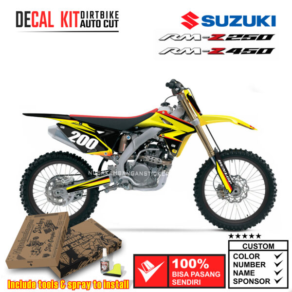 Decal Sticker Kit Suzuki RM-Z 250-450 2008-2017 Dirtbike Supermoto Graphic 15 Motocross Stiker Decals