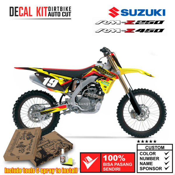 Decal Sticker Kit Suzuki RM-Z 250-450 2008-2017 Dirtbike Supermoto Graphic 16 Motocross Stiker Decals