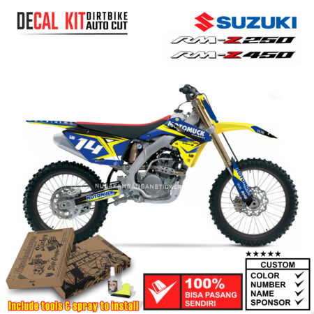 Decal Sticker Kit Suzuki RM-Z 250-450 2008-2017 Dirtbike Supermoto Graphic 17 Motocross Stiker Decals