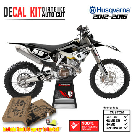 Decal Sticker Kit supermoto Dirtbike Husqvarna Grafis 98 Putih 05 Graphic Kit Motocross