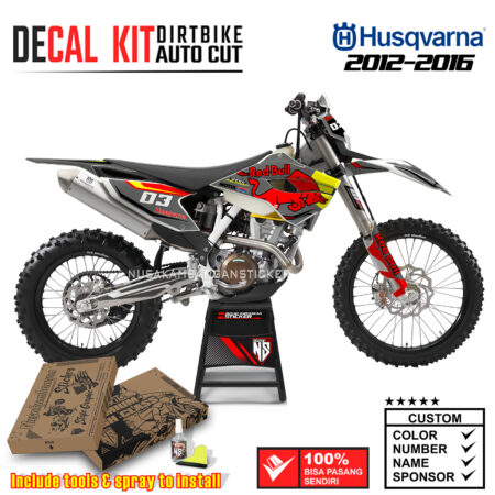 Decal Sticker Kitsupermoto DritBike Husqvarna Banteng Abu 03 Graphic Kit Motocross