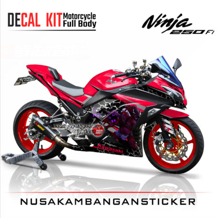 Decal Stiker Kawasaki Ninja 250 Fi-Butoijo 3 Sticker Full Body