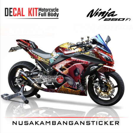 Decal Stiker Kawasaki Ninja 250 Fi-DEADPOOL Sticker Full Body