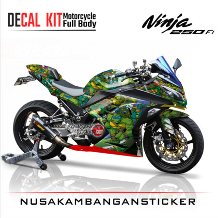 Decal Stiker Kawasaki Ninja 250 Fi-NINJA TURTLES Sticker Full Body