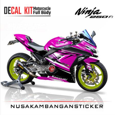 Decal Stiker Kawasaki Ninja 250 Fi-PINK GRAFIS Sticker Full Body