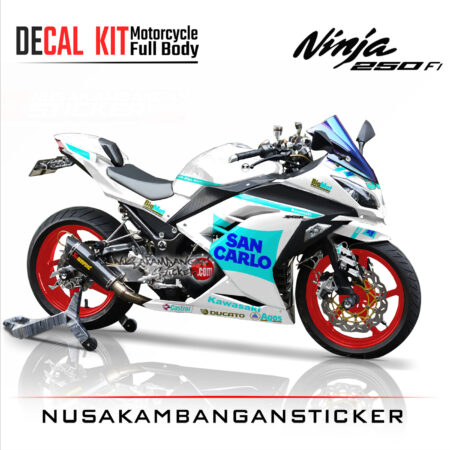 Decal Stiker Kawasaki Ninja 250 Fi-San Carlo 3 Sticker Full Body