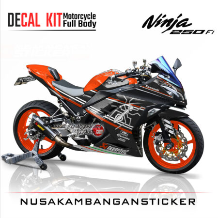Decal Stiker Kawasaki Ninja 250 Fi-helmet marq marques orens Sticker Full Body