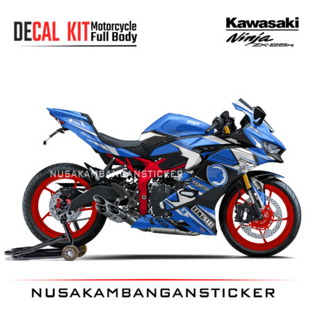 Decal Stiker Kawasaki Ninja ZX25R Ice blue Idemitsu Sticker Full Body Ninja Modifikasi