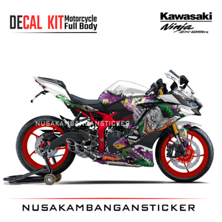 Decal Stiker Kawasaki Ninja ZX25R Joker minestroy Putih Sticker Full Body Ninja Modifikasi