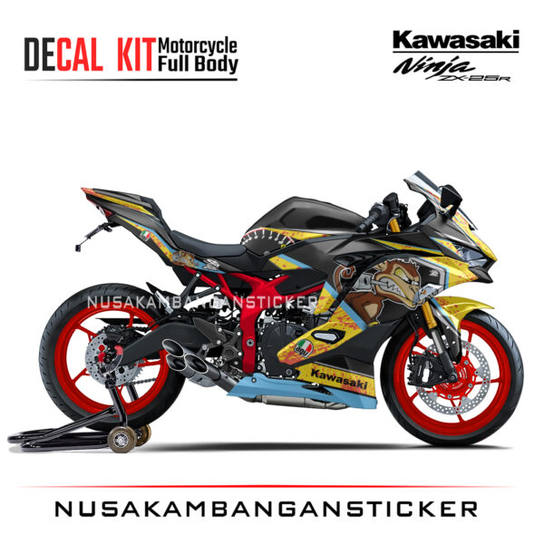 Decal Stiker Kawasaki Ninja ZX25R Livery Helmet AGV Bulega Kuning Sticker Full Body Ninja Modifikasi