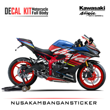 Decal Stiker Kawasaki Ninja ZX25R Racing Team Biru Sticker Full Body Ninja Modifikasi