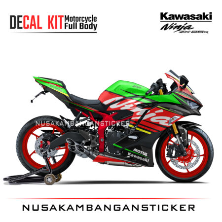 Decal Stiker Kawasaki Ninja ZX25R Racing Team Hijau Sticker Full Body Ninja Modifikasi